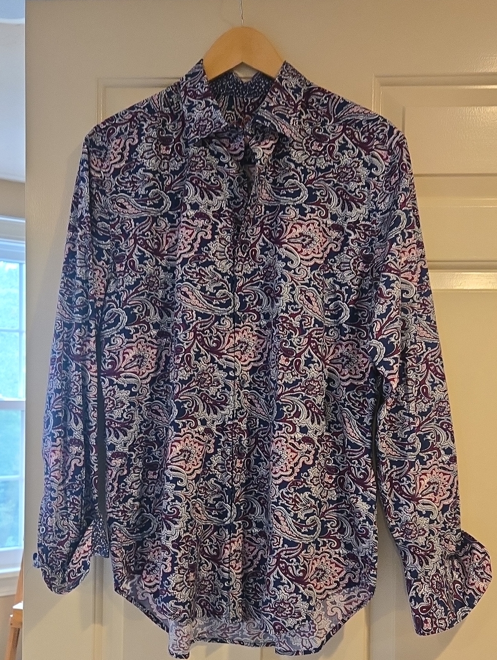 Robert Graham Navy & Pink Paisley Dress Shirt